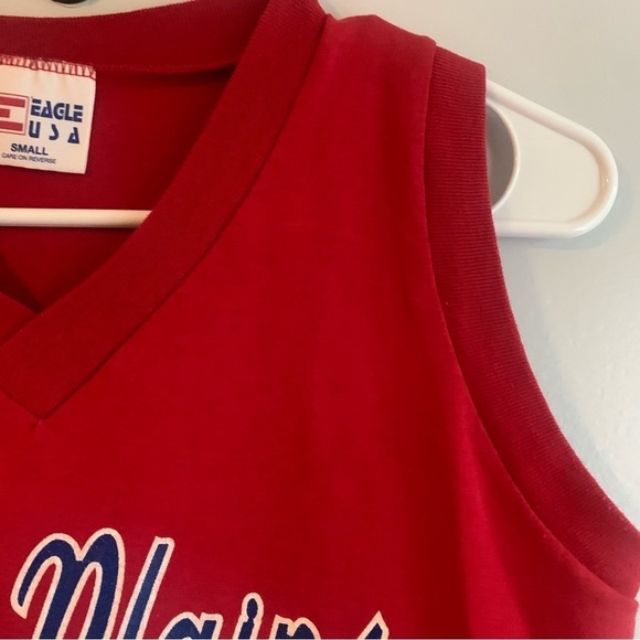 Vintage Sleeveless Sandy Plains Fastpitch V-Neck Softball Tee Size Small - Picture 4 of 9